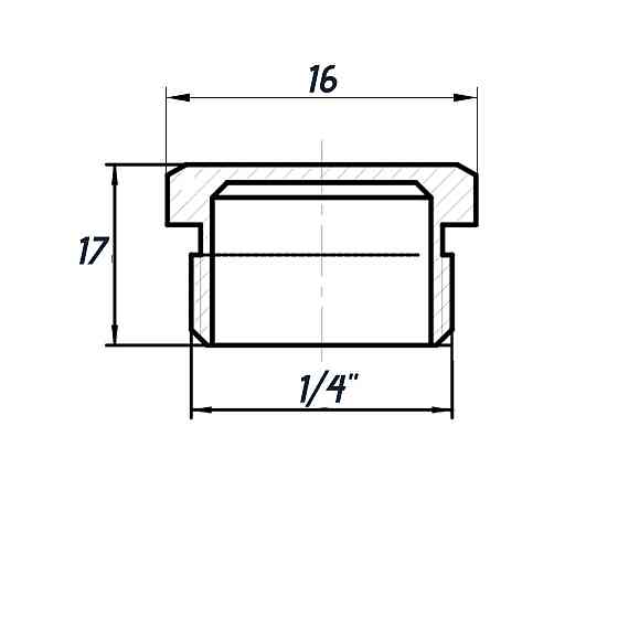 Заглушка 1/4″З латунна LC102S OPTIMUM (000030926) Київ