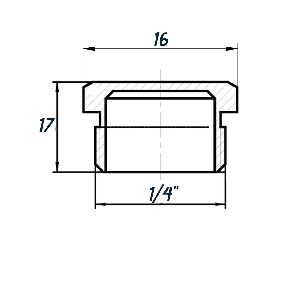 Заглушка 1/4″З латунна LC102S OPTIMUM (000030926) Київ - фото 3