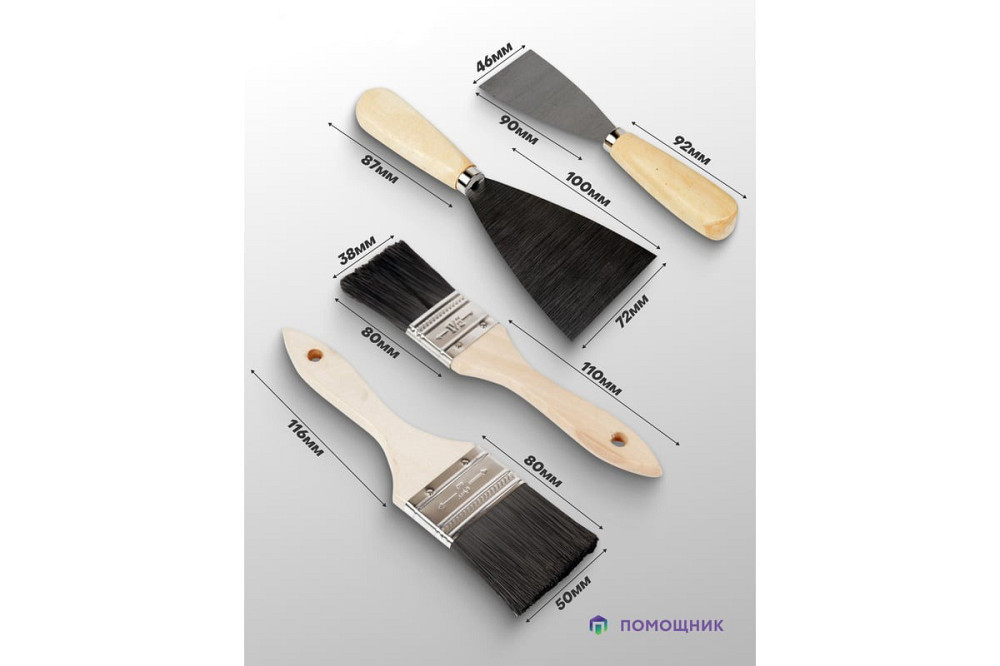 Набір малярного інструменту 4пр. у блістері Помощник P011K Одеса - фото 2