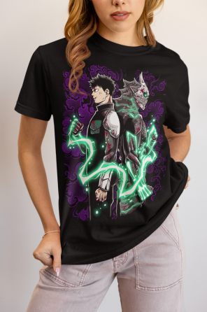 Футболка для мальчика аниме Каиджу Но Хосхина Гифт оверсайз (рост от 165 до 180 ) Черний AnimeJ0707m Днепр
