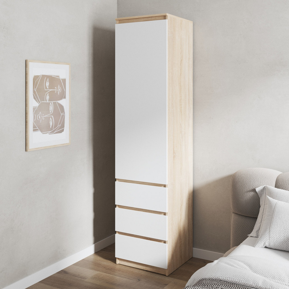 Шкаф для одежды VAYS, пенал с полками и ящиками, без ручек R-35 Львов - изображение 3