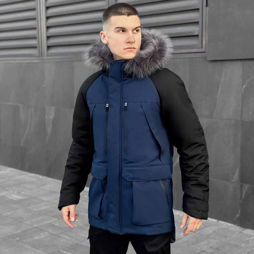 Парка чоловіча зимова з капюшоном Pobedov Seniora Udacha Gray Київ - фото 5