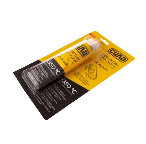 Герметик прокладок силіконовий 85г високотемпературний +350°С чорний СИЛА Житомир