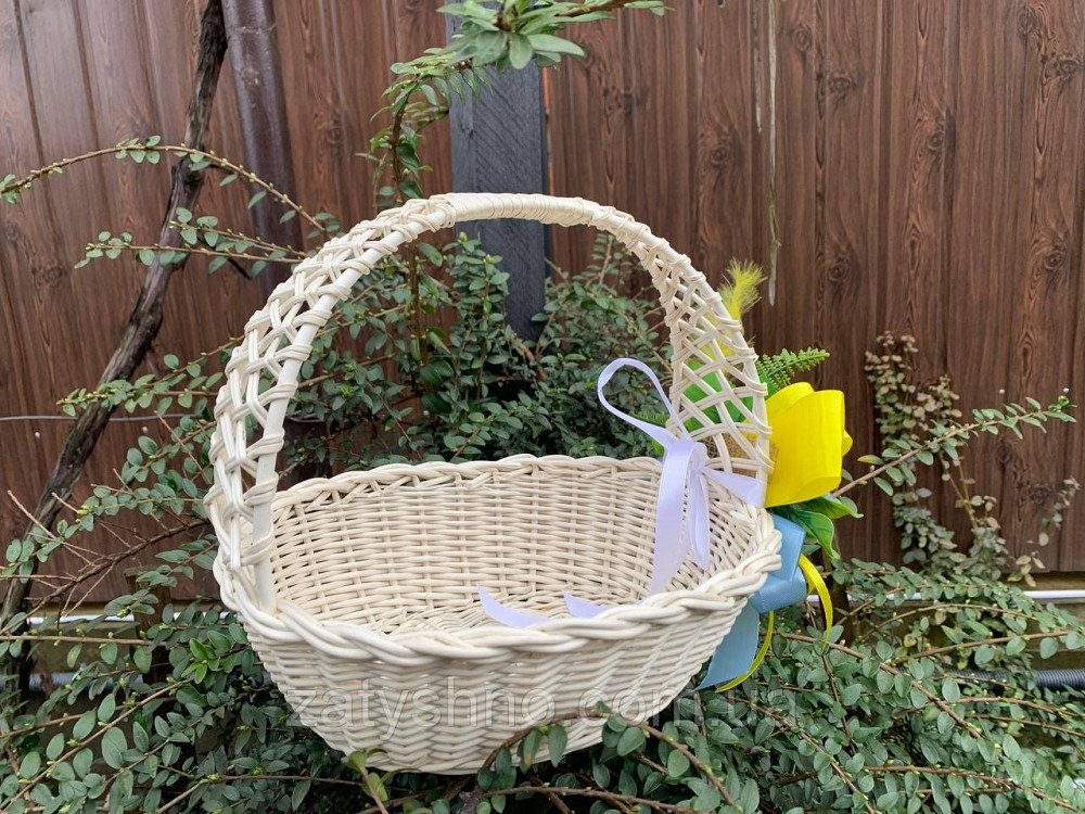 Плетений кошик з декором, білий Київ - фото 4