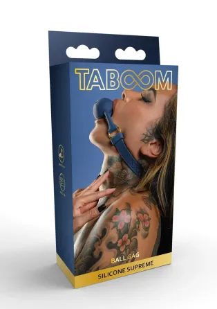Силиконовый кляп-шарик Taboom Silicone Supreme, синий Sex Aura Киев