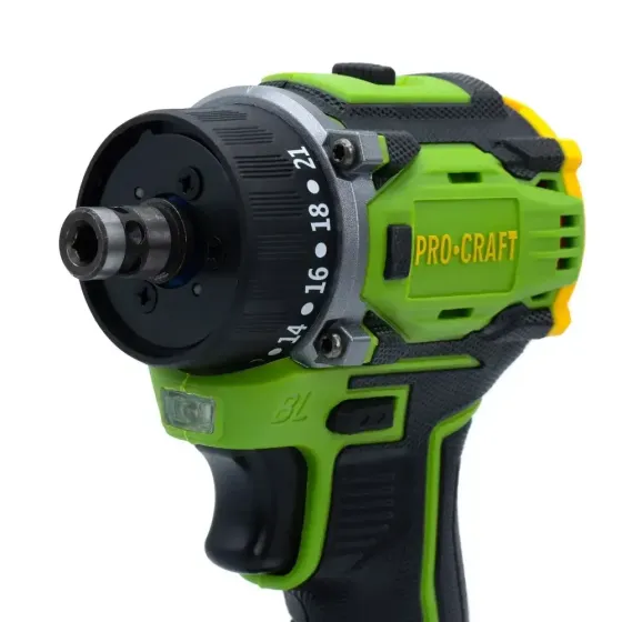 Акумуляторний шуруповерт Procraft 20 В безщітковий 1 АКБ 2 А·год та зарядкою у кейсі, Шурупокрут PA18Pro DFR Львів