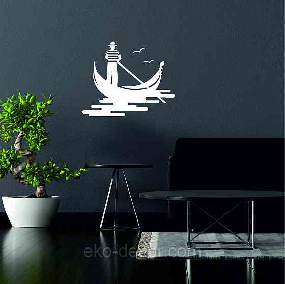 Декоративное настенное Панно «Венецианский гондольер» Декор на стену 110*88 см, Белый Киев