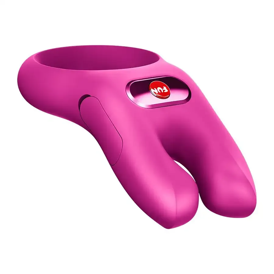 Эрекционное виброкольцо с двойной стимуляцией клитора Fun Factory NŌS CLASSIC Magenta, 2 мотора Львов - изображение 2