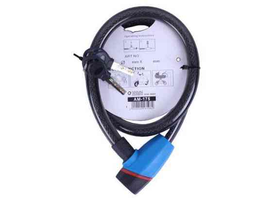 Замок прорипасований ZX1240 , тросовий, 18 мм*1000 мм (під ключ) Мукачево