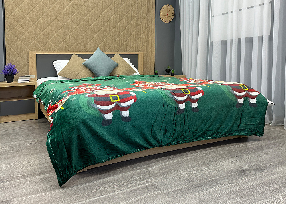 Плед-покрывало 200х230 см с рождественским принтом Разноцветный (87-324) Киев - изображение 4