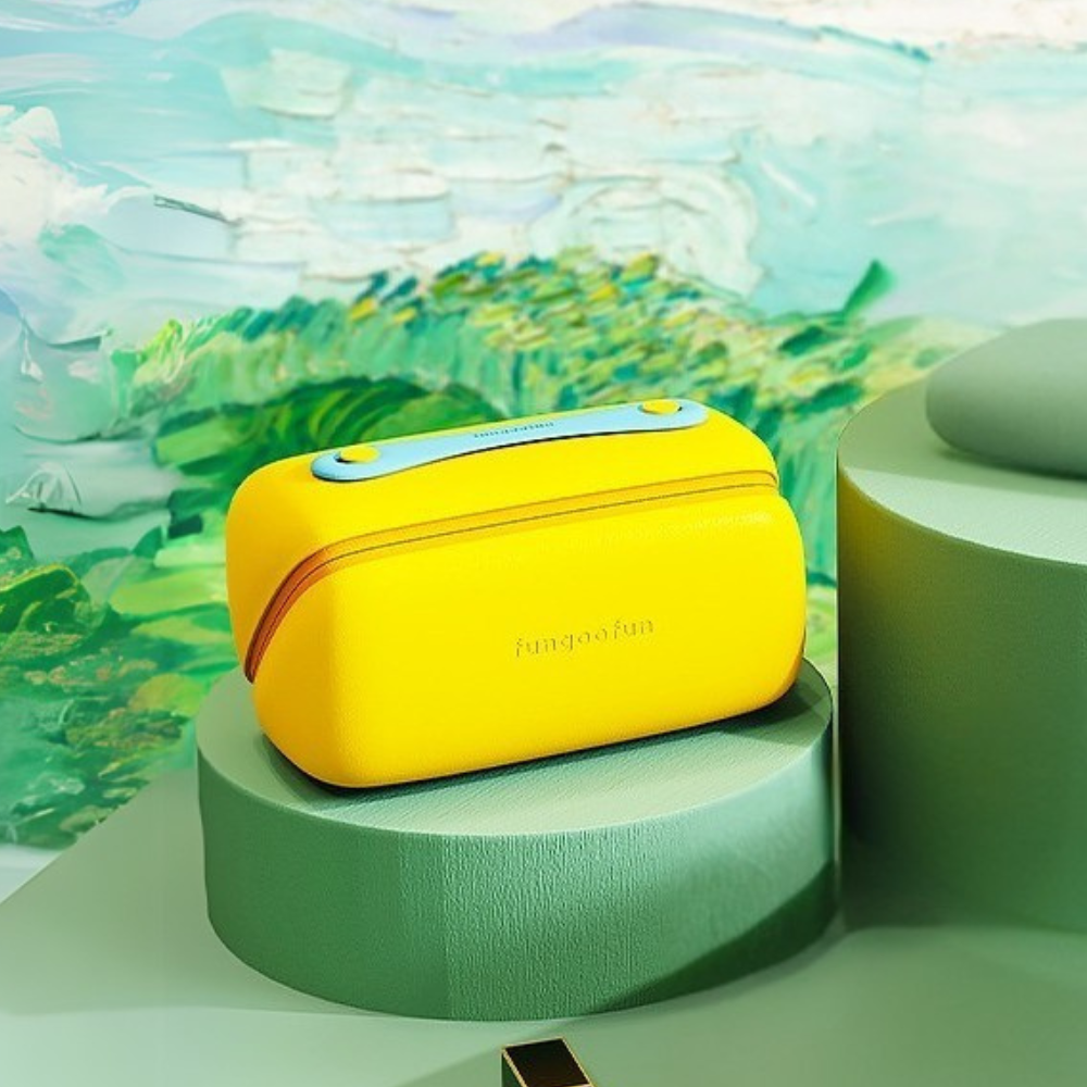Косметичка силиконовая,дорожняя Fungoofun для аксессуаров в ваную и душ,водонепроницаемая на молнии,желтая Каменец-Подольский - изображение 4