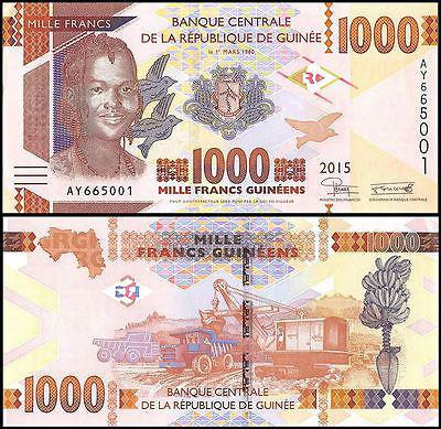 Гвинея / Guinea 1000 Francs 2015 (2016) Pick NEW UNC Полтава - изображение 1