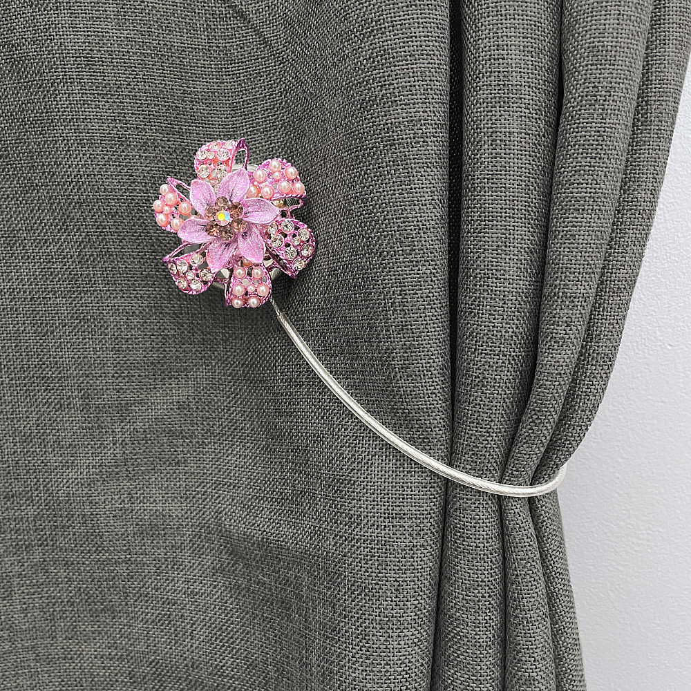 Магніти для штор та гардин "Flowers" набір 2 шт Бузковий (81-204) Київ - фото 4