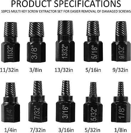 Екстрактори біти 10 шт 1/8-13/22 для пошкоджених болтів, набір сталевих інструментів Київ