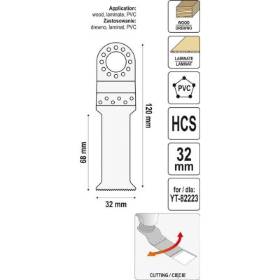 Полотно Yato для реноватора (YT-34700) Винница - изображение 2