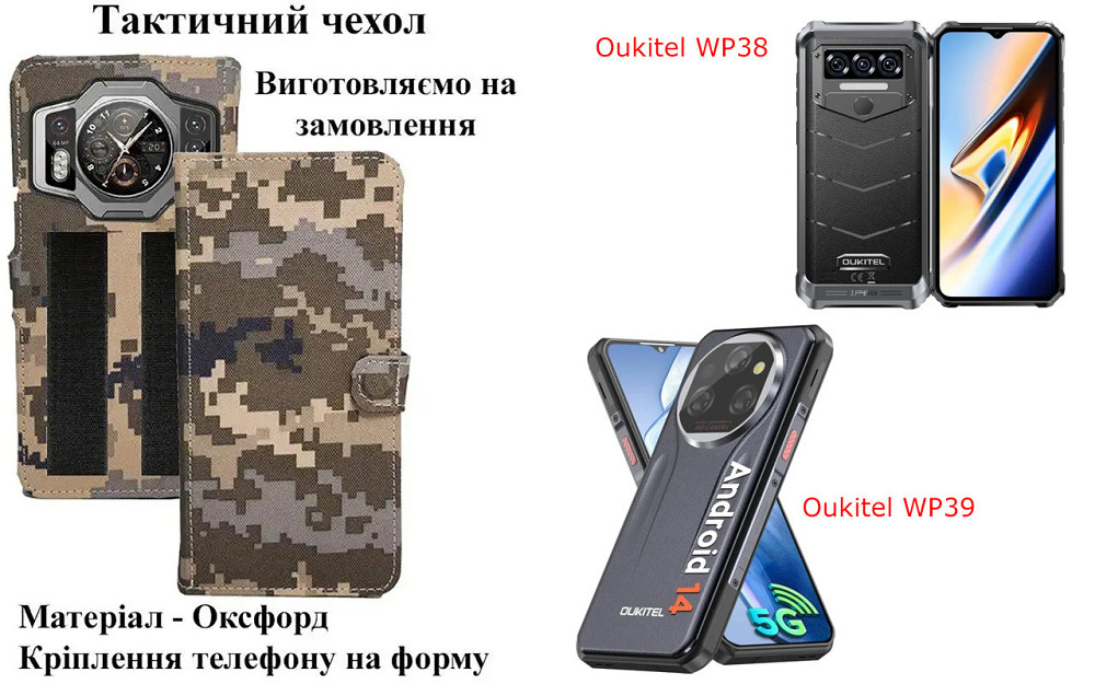 Тактический чехол для OnePlus Nord, крепится к снаряжению на липучке Киев - изображение 1