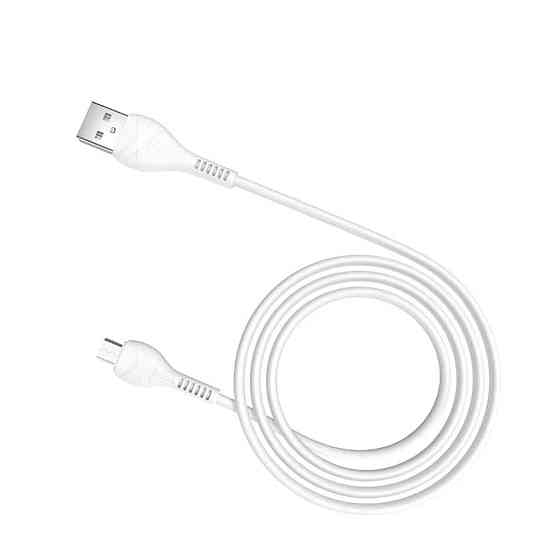Кабель HOCO X37 USB to Micro 2.4A, 1m, PVC, PVC connectors, White Київ