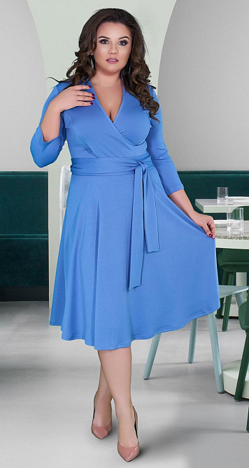 Платье  с расклешённой юбкой и поясом Киев - изображение 3