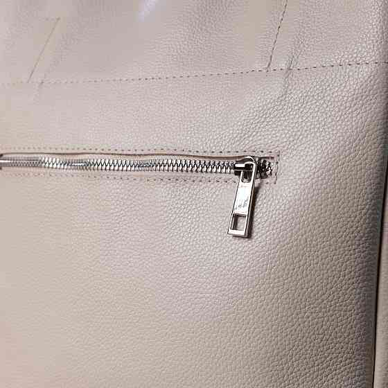 Містка сумка-шоппер з натуральної шкіри Бежева (SHVIGEL) Київ