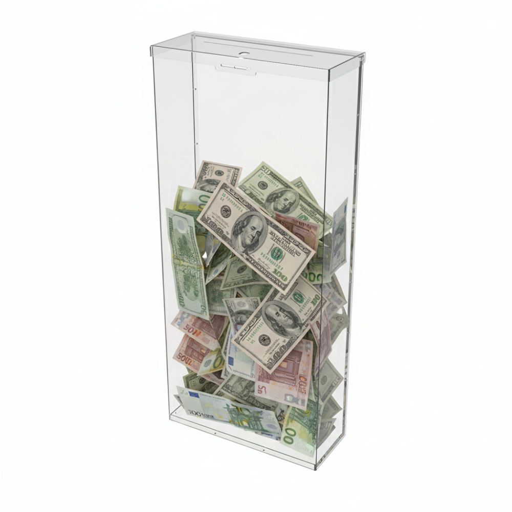 Ящик EKOSTAR с замком для сбора денег 800x140x350 мм. Киев - изображение 1