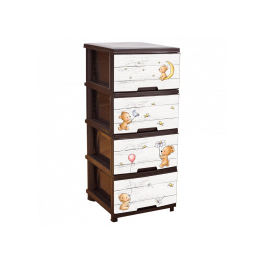 Комод з декором Ведмеді коричневий Алеана. 4 ящики. 46.5х 39.5х 95.5см Одеса - фото 1
