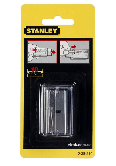 Леза змінні трапецевидні STANLEY : M= 40 х 40 мм для скребка STANLEY (0-28-500) 10 (Шт/Уп.) Одесса - изображение 1