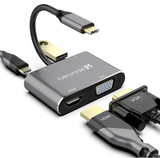 Концентратор BESTCABLE 4 в 1 USB C - HDTV Луцьк