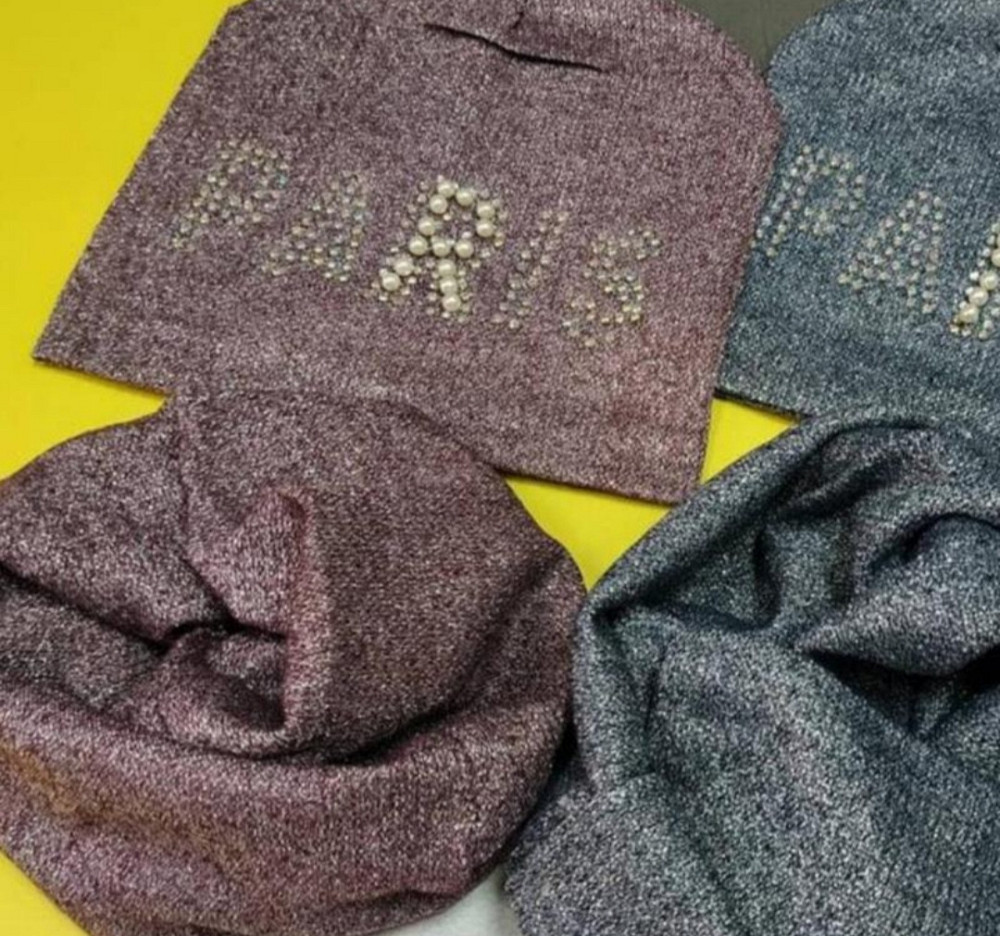 Комплект серий шапка и хомут для девочек 50-52 Киев - изображение 2