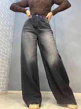Джинсы женские Its Basic 2452 baggy jeans палаццо широкие от бедра вареные черные, черный, 36, 36, 7 Одесса
