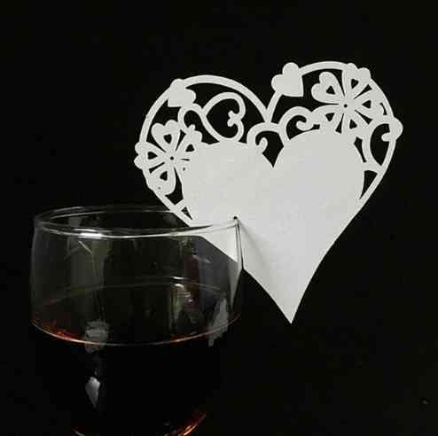 Рассадочные карточки Сердечка 10 штук 8 на 8 см белый Киев