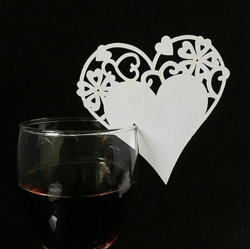 Розсадочні картки Сердечка 10 штук 8 на 8 см білий Київ - фото 1