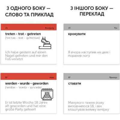 Обучающий набор English Student Карточки для изучения немецкий языка Starke Verben, украинский (591226000) Винница