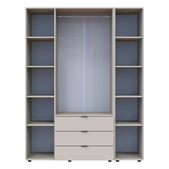 Комплект шаф для одягу Doros Гелар (2 шт.) 154,4х49,5х203,4 см Кашемір (DRS-011256) Львів