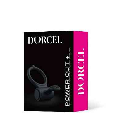 Эрекционное кольцо Dorcel Power Clit Plus с вибрацией, перезаряжаемое, с язычком со щеточкой Sex Aura Киев