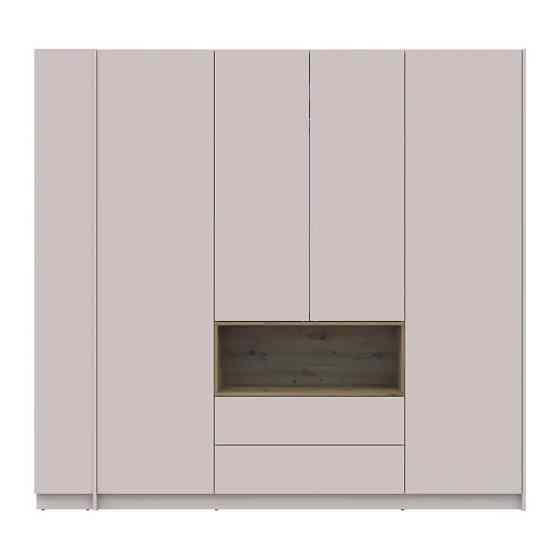 Шафа для одягу з нішою та етажеркою Doros Дейл Кашемір/Дуб Артизан 4 ДСП 234х52х220 DRS-011728 (44900340) Львів