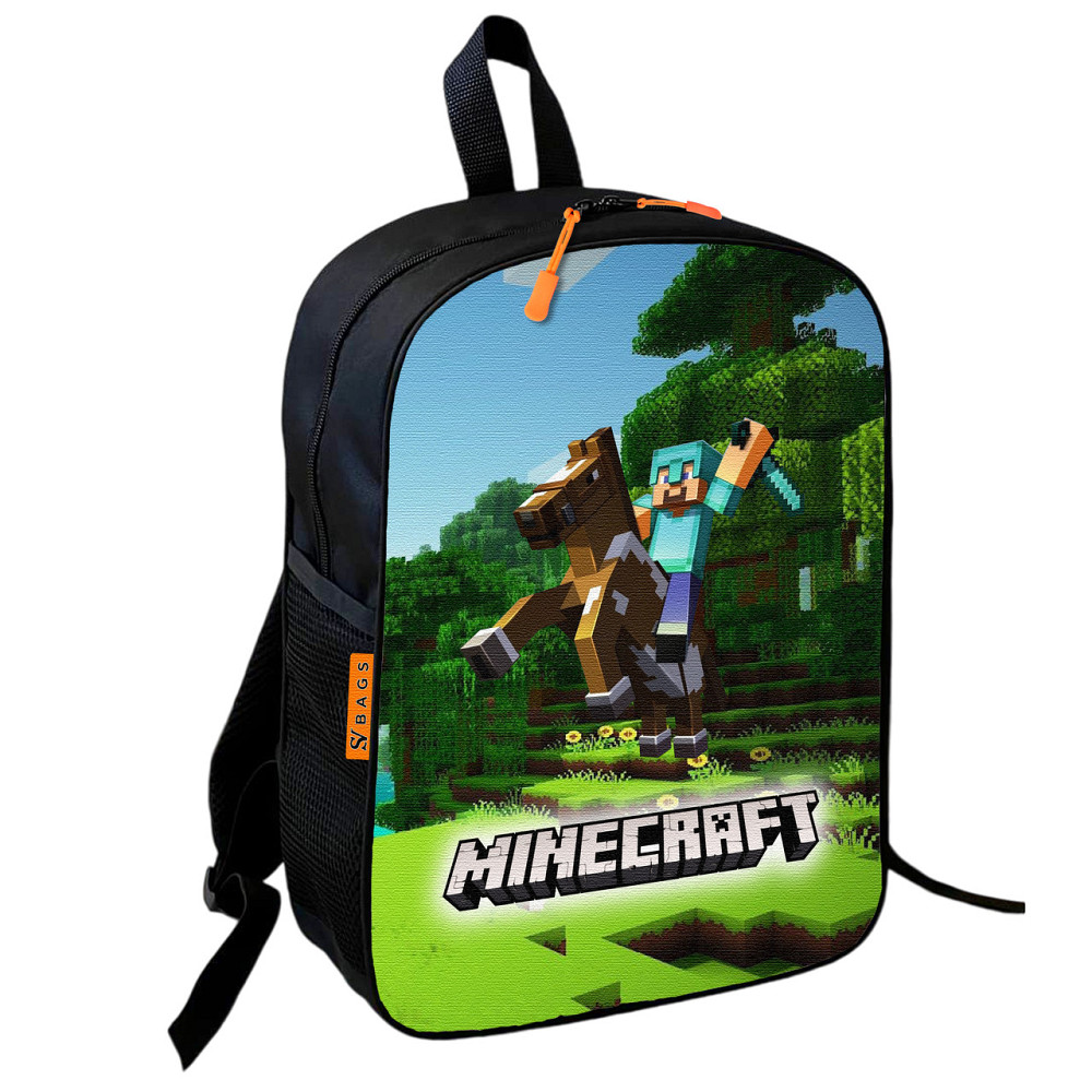 Рюкзак шкільний дитячий 36х27см Майнкрафт Кріпер «Minecraft» з принтом для хлопчика (00593) Київ - фото 1