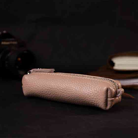 Красива жіноча шкіряна ключниця Рожевий (GRANDE PELLE) Київ