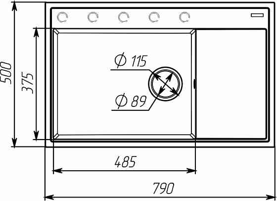 VALESO Гранітна мийка для кухні VALESO 7950 AZURIT матовий Топаз Київ