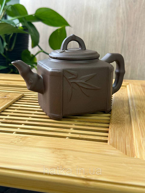 Чайник заварювальний ісинська глина 450 мл "Гілка бамбук" світлий  Т2591 Київ - фото 1