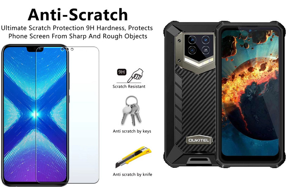 Захисне скло NeoGlass для Oukitel WP15, WP15S, WP15 5G – надпрозоре та стійке Київ - фото 1