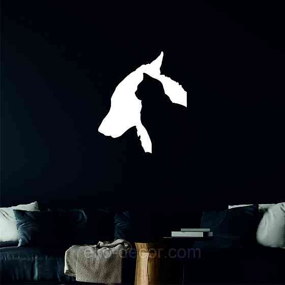 Декоративне настінне Панно «Кіт та Собака», Декор на стіну 110*95 см, Білий Київ