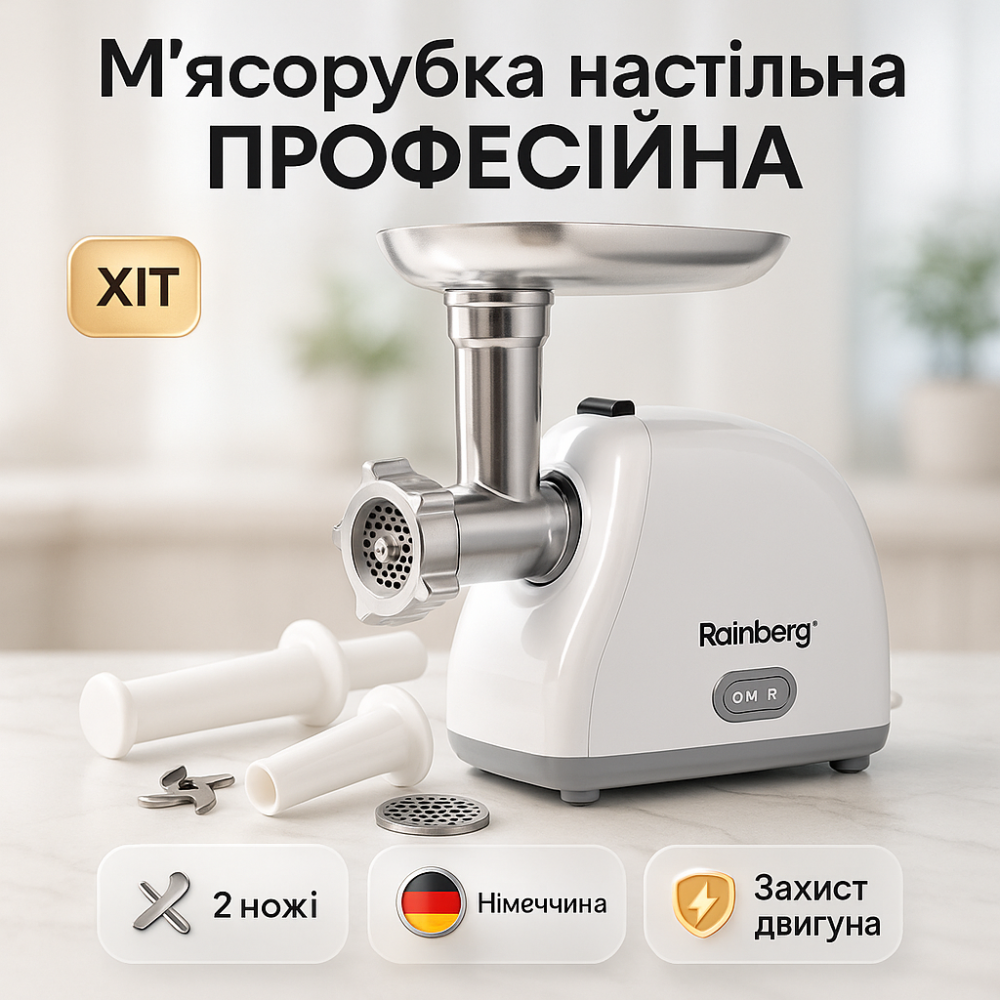 Електром'ясорубка з реверсом і насадкою для ковбаси, Електрична м'ясорубка з насадкою-кеббе KV-19 Львів - фото 14