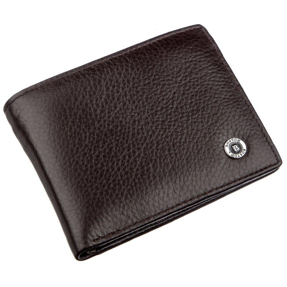 Шкіряний чоловічий гаманець на магніті Boston 18829 Коричневий Київ - фото 6