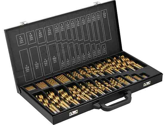 Свердла по металу YATO: HSS, Ø= 1-13 мм. покриті титаном у футлярі, 300 шт. [4] Одеса