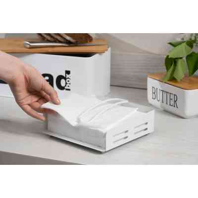 Салфетница Ardesto Midori 18х18х6.5см, метал, біла (AR0906W) Винница