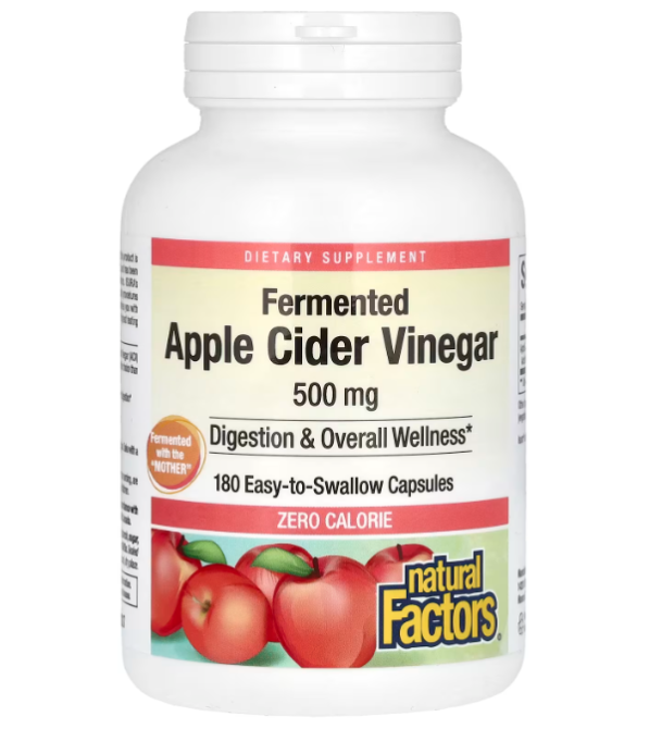 Уксус яблочный (Apple Cider Vinegar) 500 мг 180 капсул Киев - изображение 1