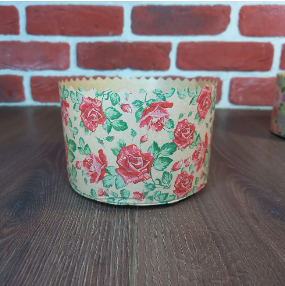 Форма для пасок 350 г d110 h85 «Серія Квіти» — паперові форми для випікання, 50 шт Харків - фото 1