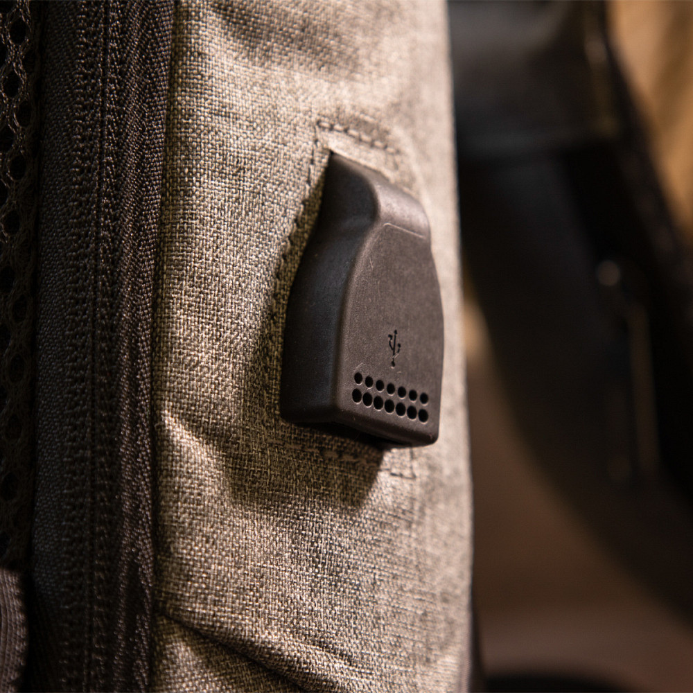 Эргономичный рюкзак через плечо с кодовым замком текстильный Vintage 20554 Серый Киев - изображение 2