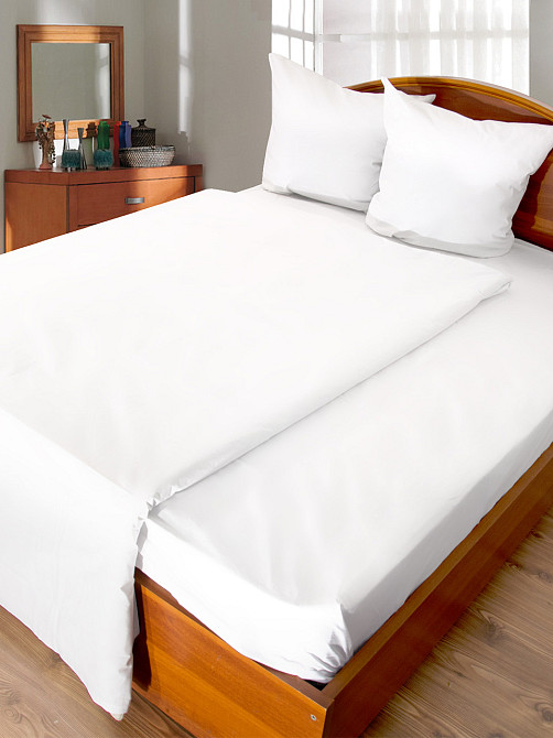 Комплект постельного белья 215×145 бязь отбеленная, полуторный, постельное белье однушка Киев - изображение 1