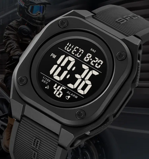 Годинник чоловічий наручний спортивний Skmei 2160 (Чорний з чорним циферблатом) Київ - фото 6